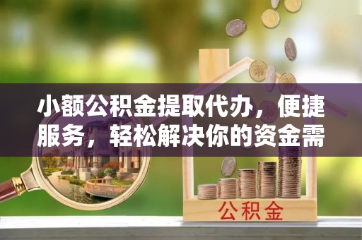 大厂小额公积金提取代办，便捷服务，轻松解决你的资金需求
