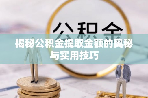 大厂揭秘公积金提取金额的奥秘与实用技巧