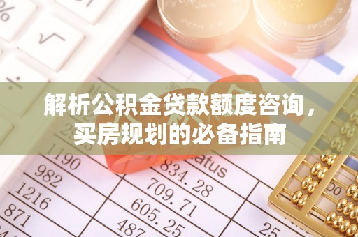 大厂解析公积金贷款额度咨询，买房规划的必备指南
