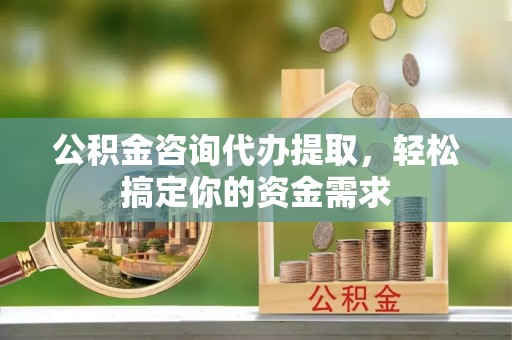 大厂公积金咨询代办提取，轻松搞定你的资金需求
