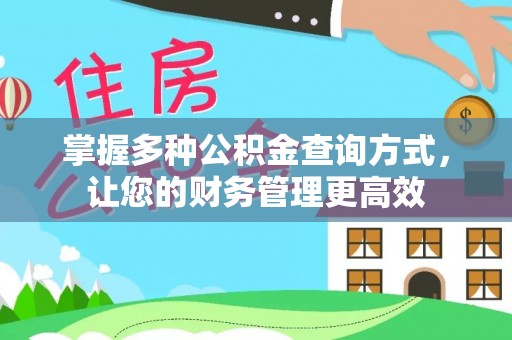 大厂掌握多种公积金查询方式，让您的财务管理更高效