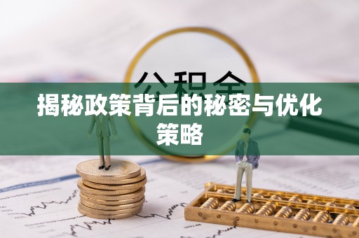 大厂揭秘政策背后的秘密与优化策略