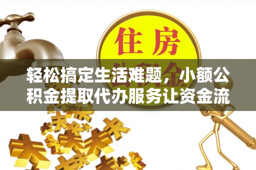 大厂轻松搞定生活难题，小额公积金提取代办服务让资金流转更便捷