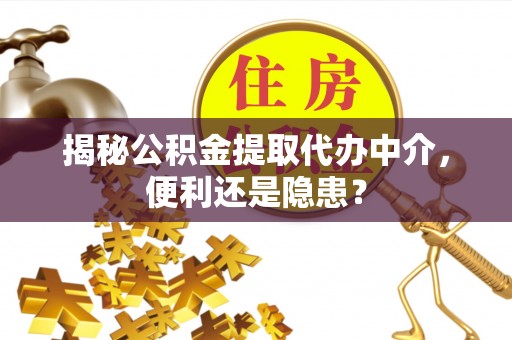 大厂揭秘公积金提取代办中介，便利还是隐患？