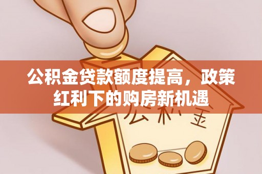 大厂公积金贷款额度提高，政策红利下的购房新机遇