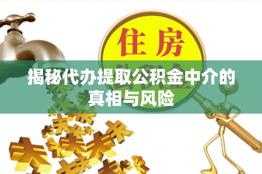 大厂揭秘代办提取公积金中介的真相与风险