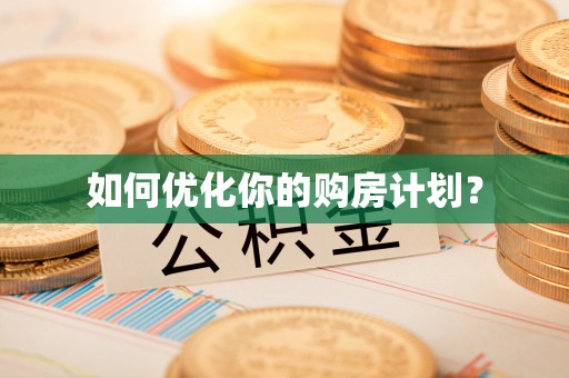 大厂如何优化你的购房计划？