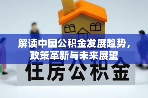 大厂解读中国公积金发展趋势，政策革新与未来展望