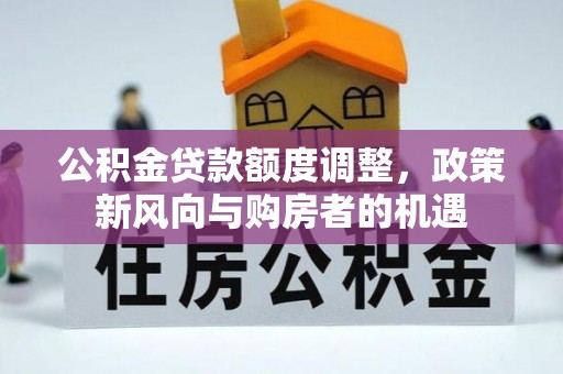 大厂公积金贷款额度调整，政策新风向与购房者的机遇