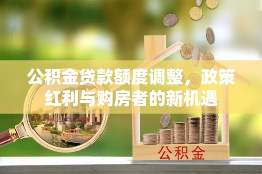 大厂公积金贷款额度调整，政策红利与购房者的新机遇