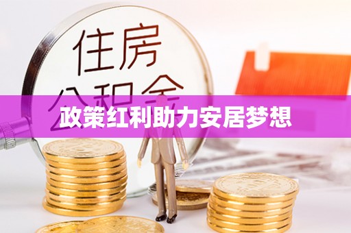 大厂政策红利助力安居梦想