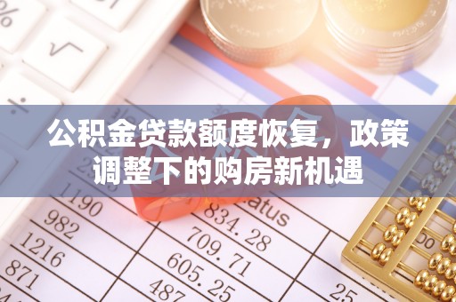 大厂公积金贷款额度恢复，政策调整下的购房新机遇