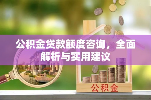 大厂公积金贷款额度咨询，全面解析与实用建议