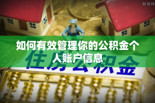 大厂如何有效管理你的公积金个人账户信息