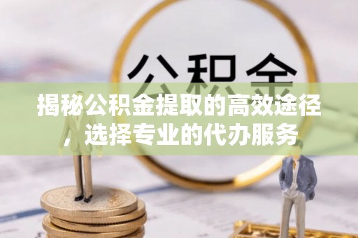 大厂揭秘公积金提取的高效途径，选择专业的代办服务