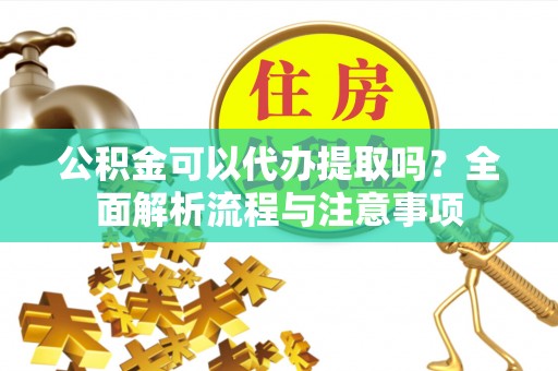 大厂公积金可以代办提取吗？全面解析流程与注意事项
