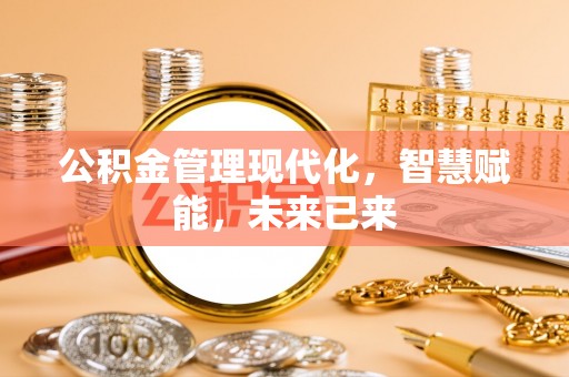 大厂公积金管理现代化，智慧赋能，未来已来