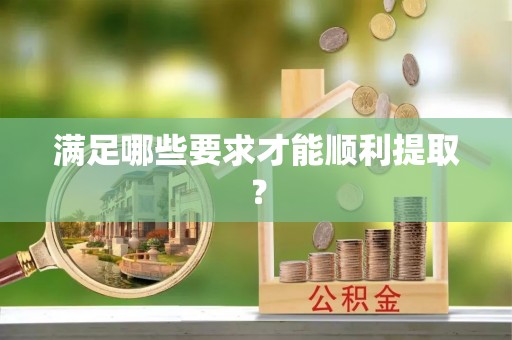 大厂满足哪些要求才能顺利提取？